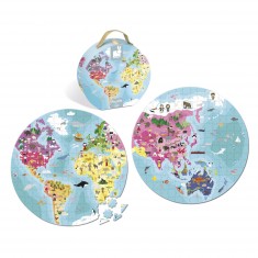 208-piece round puzzle: Blue planet suitcase 