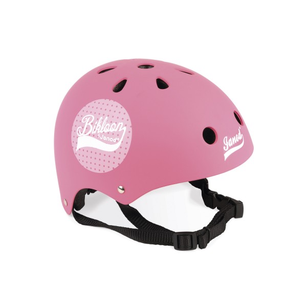 Casco de lunares rosa para bicicleta sin pedales Bikloon - Janod-J03272
