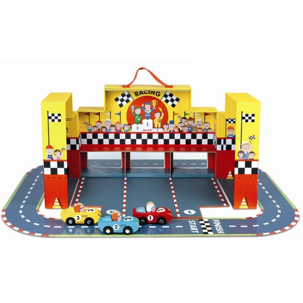 Circuit de voitures : Mallette Grand Prix Story - Janod-J08554