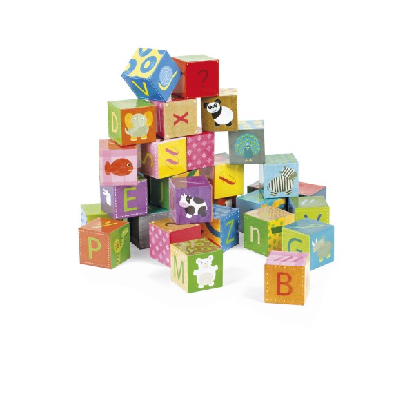Puzzle cubes 32 cubes: KubkidThe alphabet  - Janod-J02993