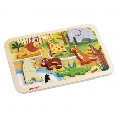 Hueco de madera de 7 piezas: Chunky Puzzle Zoo 