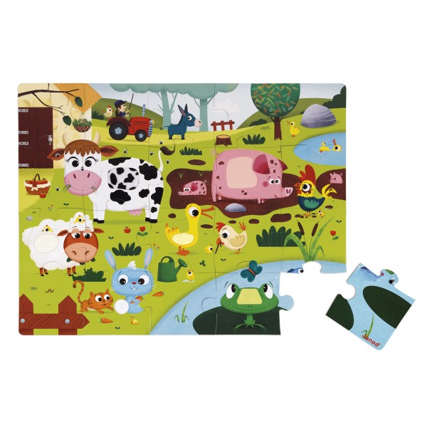 Giant tactile puzzle: The farm - Janod-J02772