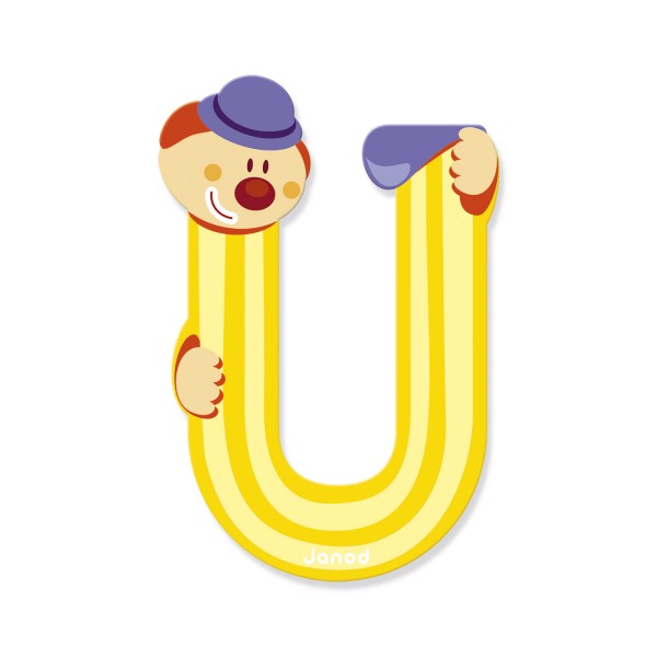 Lettre décorative clown en bois : U - Janod-J04562