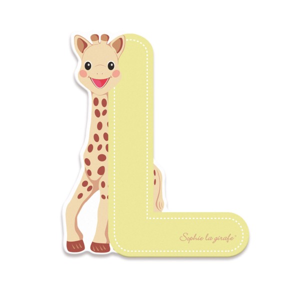 Lettre décorative Sophie la Girafe : L (beige) - Janod-J09556-1