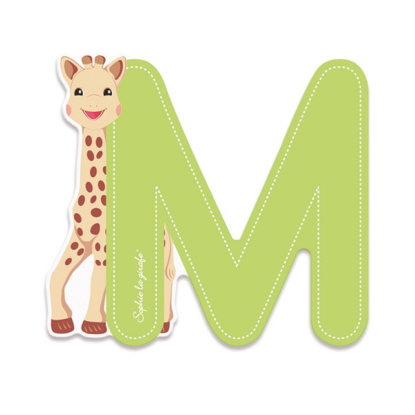 Lettre décorative Sophie la Girafe : M (vert) - Janod-J09557-1