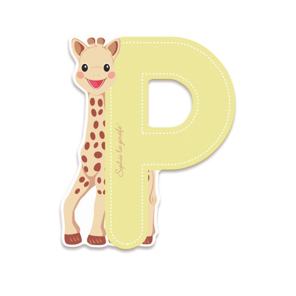 Lettre décorative Sophie la Girafe : P (vert) - Janod-J09560-1