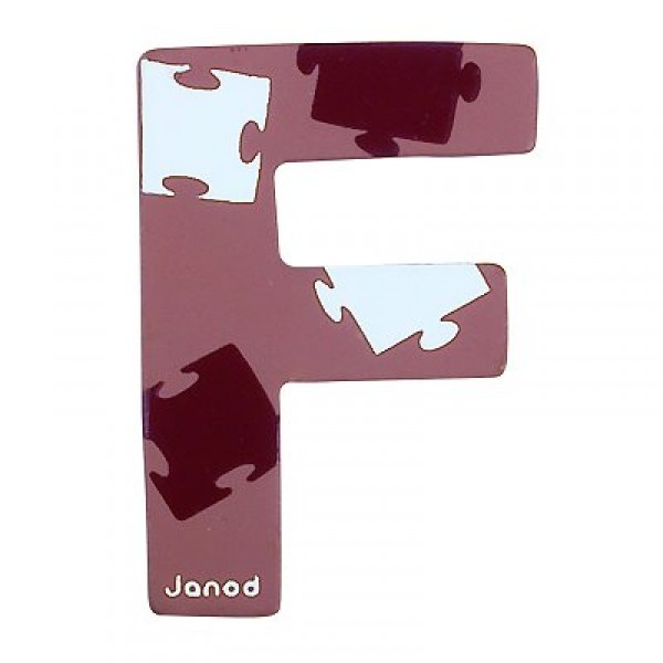 Lettre décorative en bois : F - Janod-J04575