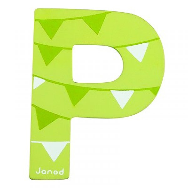 Lettre décorative en bois : P - Janod-J04585