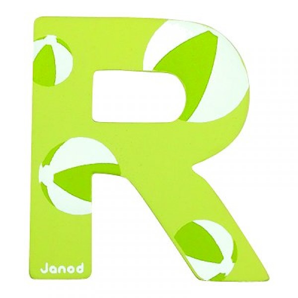 Lettre décorative en bois : R - Janod-J04587