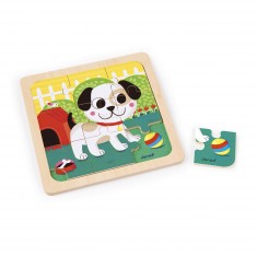 Puzzle de madera: perro Titus - 9 piezas