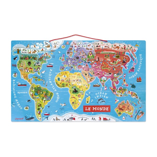 Puzzle magnético de 92 piezas El mundo - Janod-J05500