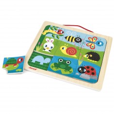 Puzzle magnétique 9 pièces : Magneto Puzzle Happy Garden