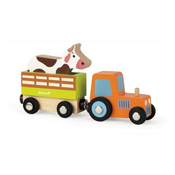 Story : Set Ferme - Tracteur, remorque et vache - Janod-J08571
