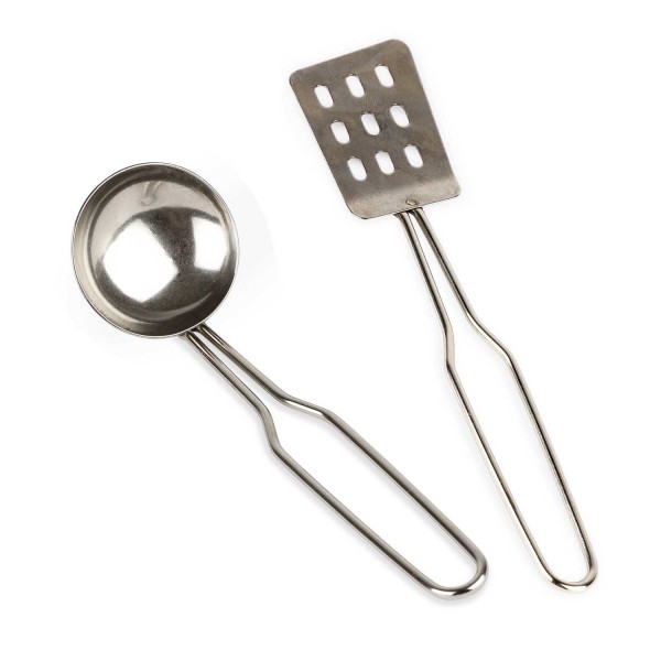 Ustensiles de cuisine en métal : Louche et spatule - Janod-J06584-5
