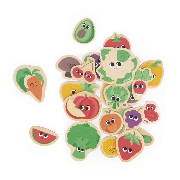Imanes de 24 piezas - Frutas y verduras - Janod-J09648
