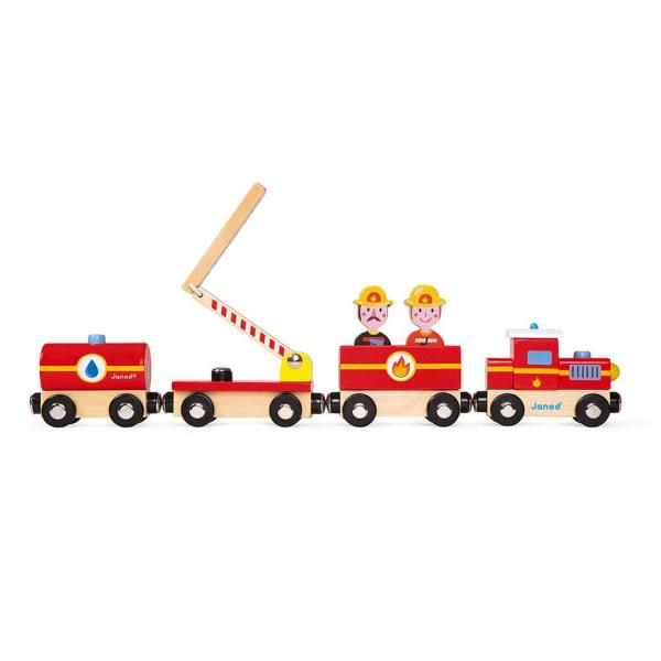 Train Pompiers en Bois - Story - Janod-J08590