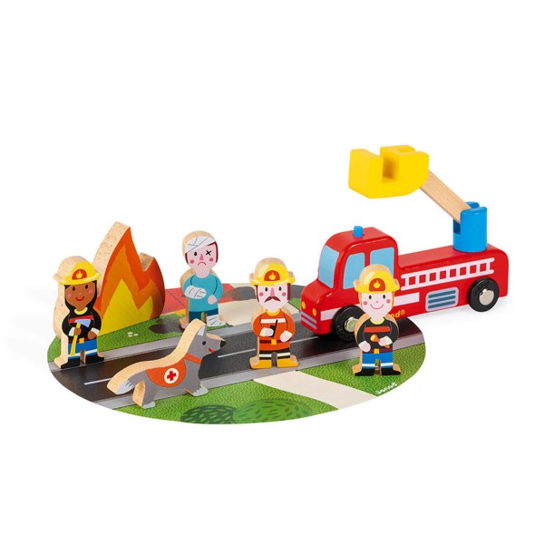 Set de figurines Story : Pompiers - Janod-J08589