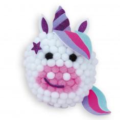 Kit créatif : 1 Licorne Mini Pompons A Créer