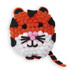 Creative kit: 1 Mini Pompom Tiger To Create