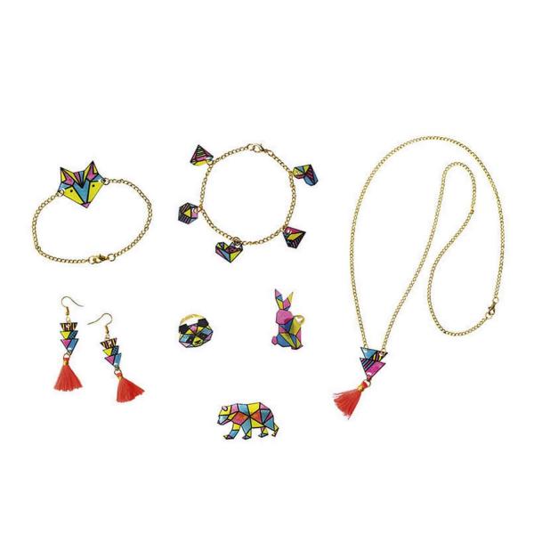 Kit creativo: 7 joyas de plástico Crazy Geometrix - Janod-J07996