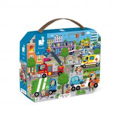 36 pieces puzzle : suitcase : City