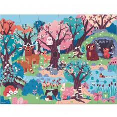 24-piece phosphorescent puzzle: Magic puzzle: The forest