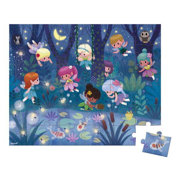 FAIRIES AND WATER LILIES PUZZLE - 36 PCS  - Janod-J02664