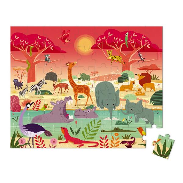 ANIMAL RESERVE PUZZLE - 54 PCS  - Janod-J02666