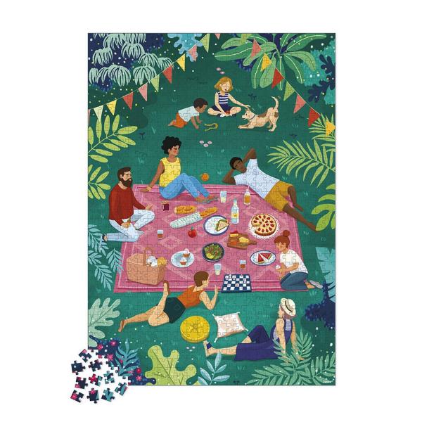 Puzzle de 1000 piezas: Picnic con amigos - Janod-J02496