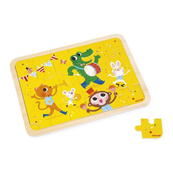 Puzzle de madera de 24 piezas: ¡Es hora de fiesta! - Janod-J07125