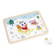 24-piece wooden puzzle: In the mountains