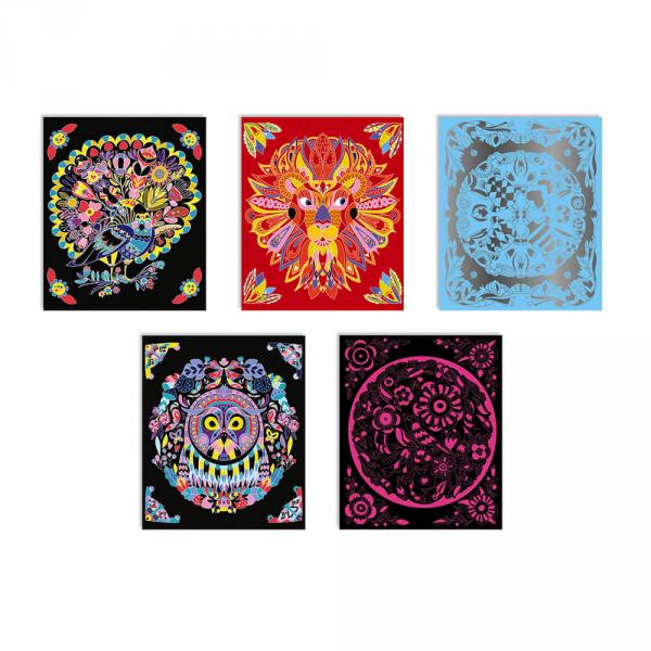Creative Kit: Scratch Art Mandalas Animals - Janod-J07892