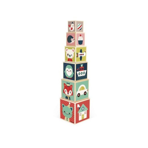 Pyramide 6 cubes - Baby Forest - Janod-J08016