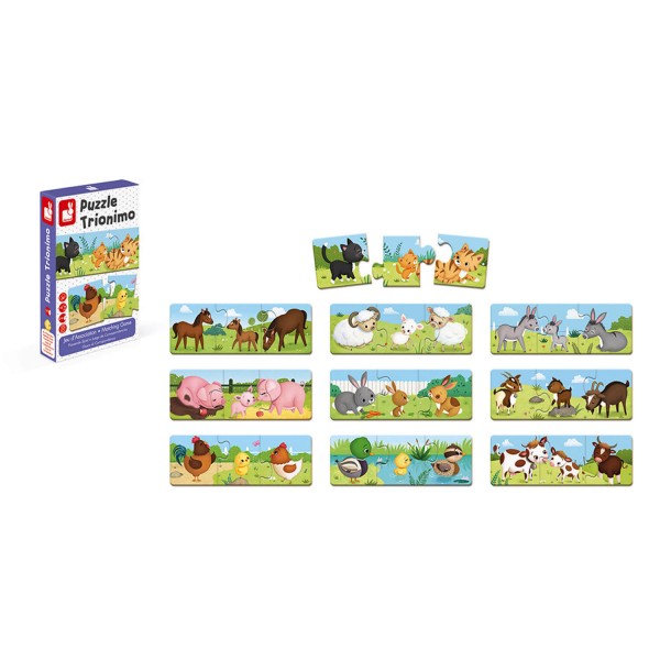 MATCHING GAME - PUZZLETRIONIMO 30 PIECES  - Janod-J02710