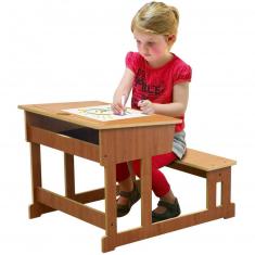 Old-fashioned desk with storage locker