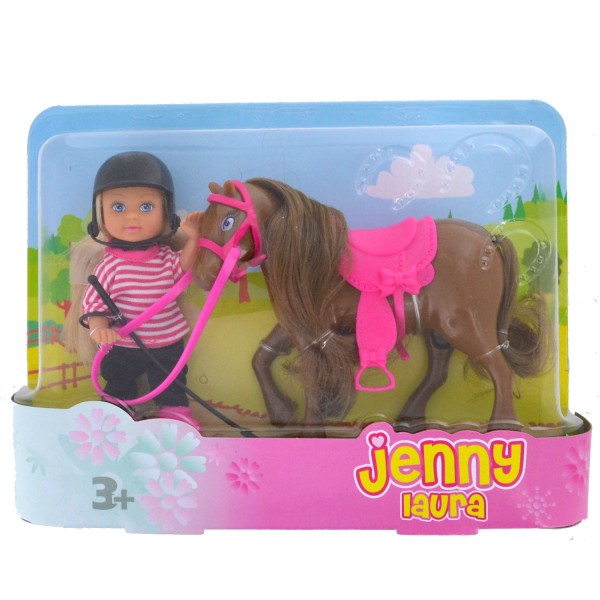 Laura et son poney marron foncé - Jenny-SI5737464-1