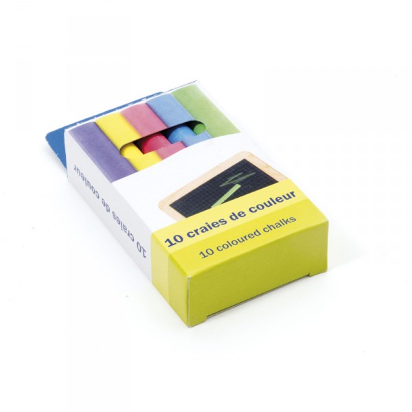 10 colored chalks - Jeujura-8995