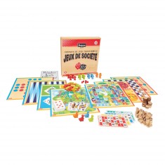 Box of traditional board games - Wooden box: 150 rules