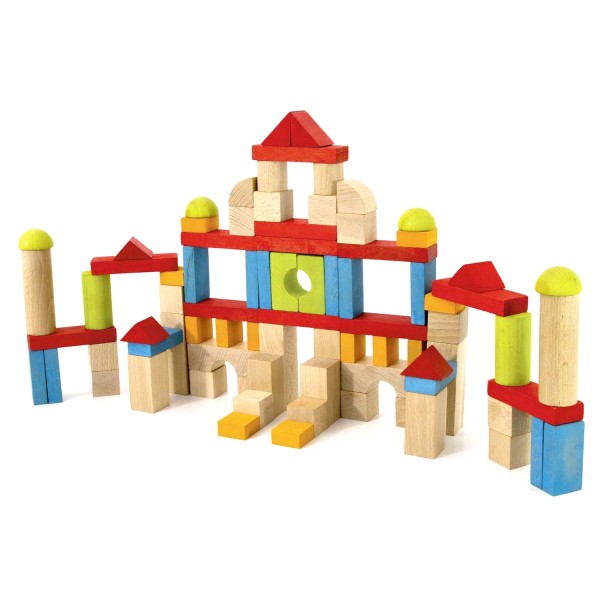 Building blocks: 82 wooden pieces - Jeujura-8243