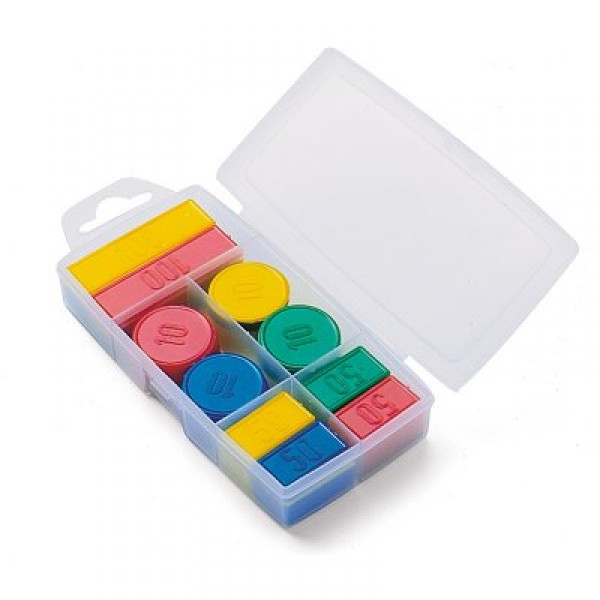 Caja de 100 fichas: Plástico - Jeujura-8986