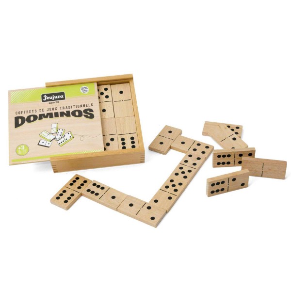 Coffret jeu de grands dominos en bois - Jeujura-8141