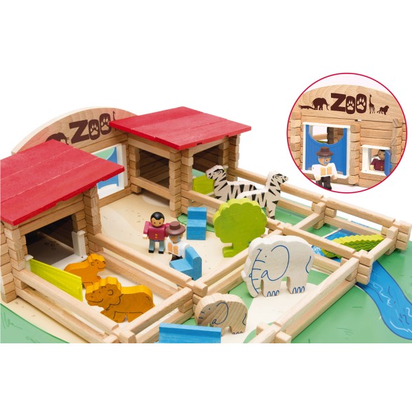 Le zoo en bois : 160 pièces - Jeujura-8014