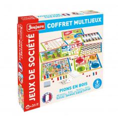 Coffret Multijeux De Societe - Pions En Bois