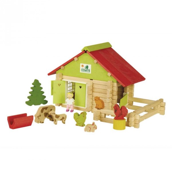 Farm with wooden animals - 100 pieces - Jeujura-8050