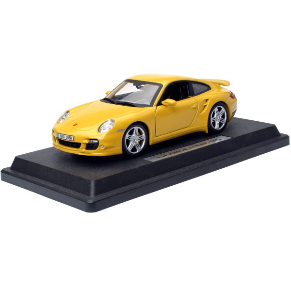 Modèle réduit : Porsche jaune : Echelle 1/24 - Johnworld-JOY8501-3