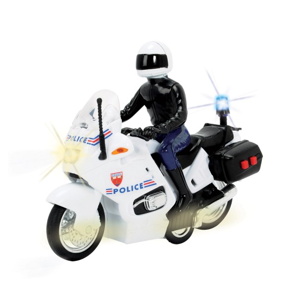 Moto de police sonore et lumineuse et policier - JohnWorld-JW203712004002FR