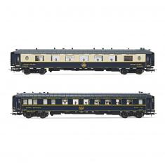 Set de 2 voitures Pullman de la CIWL : 1 voiture «Etoile du Nord» et 1 voiture restaurant «Taurus» ,