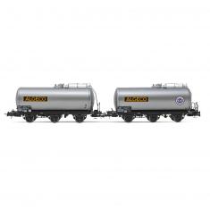 2er-Set SNCF-Kesselwagen 3-achsig, "Algeco"