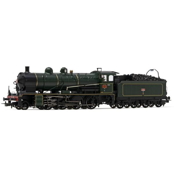 JOUEF SNCF locomotive à vapeur 140 C 362 avec tender 18 C 550 noir/vert avec lignes jaunes et anneau - HJ2407