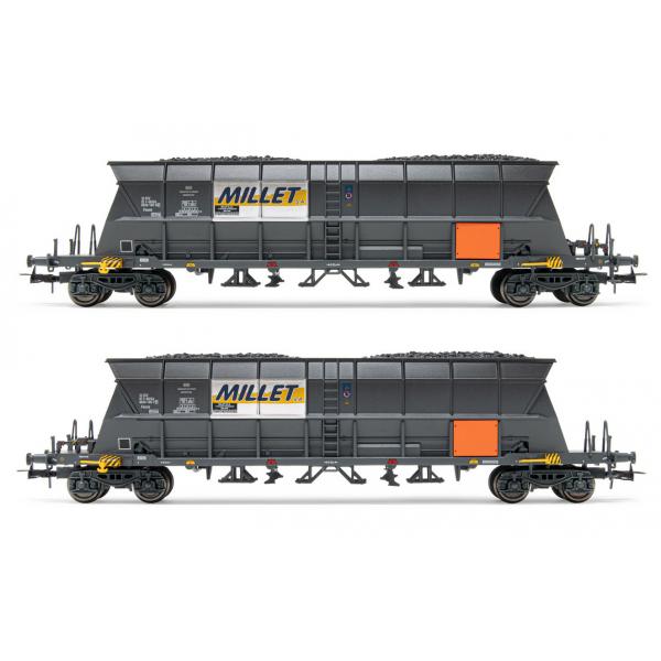 Jouef Wagon trémies SNCF charbon EF60 Millet Period VI HO 1/87 - HJ6209